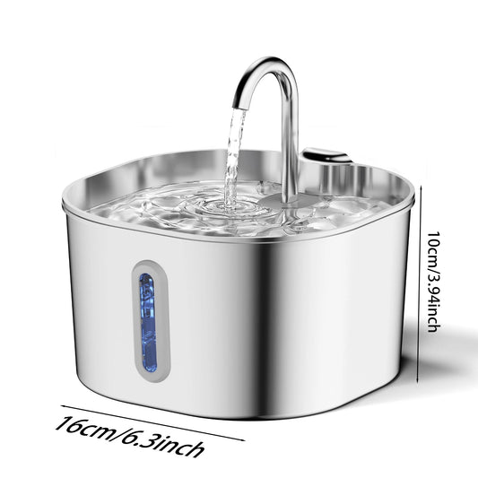 PetFlow 2.2L – Fontaine Automatique Inox Eau Fraîche pour Chats & Chiens